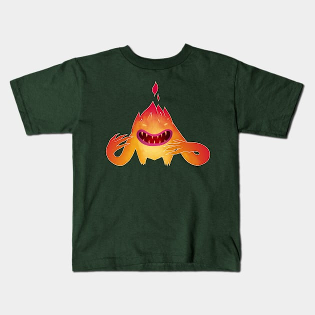 Wildfire Monster Kids T-Shirt by stefko_world